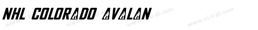 NHL Colorado Avalan字体转换
